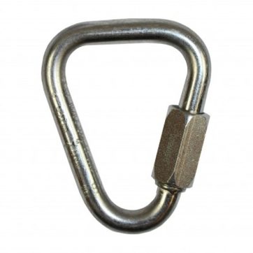 Ridgegear RGK12 Steel Screwgate Delta Link Carabiner (10mm)