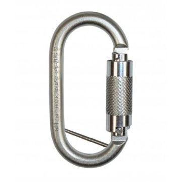 Ridgegear RGK2P Steel Twistlock Carabiner with Retainer Pin (17mm)